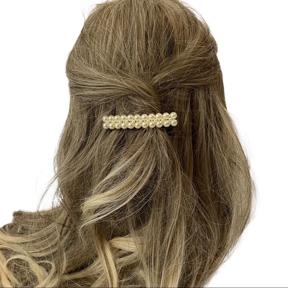 Beaded Pearl Hair Barrett - Picture 7 of 7